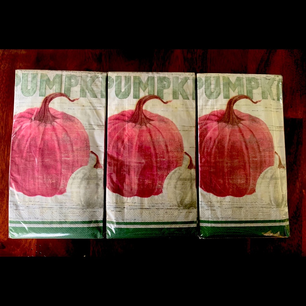 Pumpkin themed guest napkins